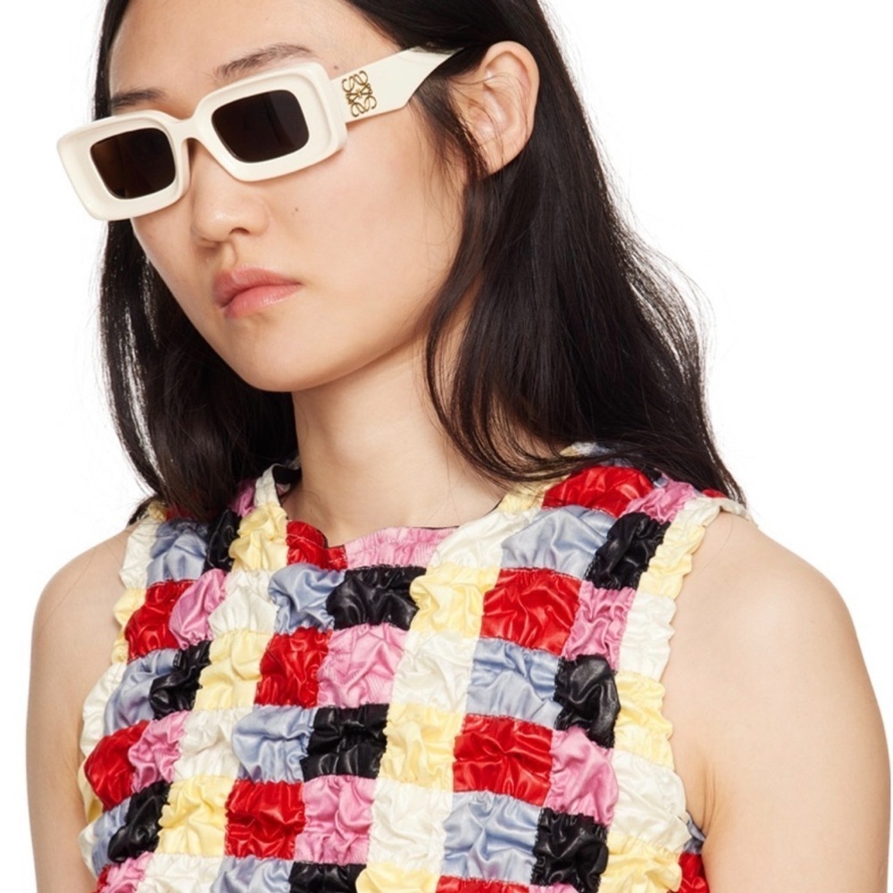 Loewe Sunglasses Anagram Acetate Rectangle Frame Shades